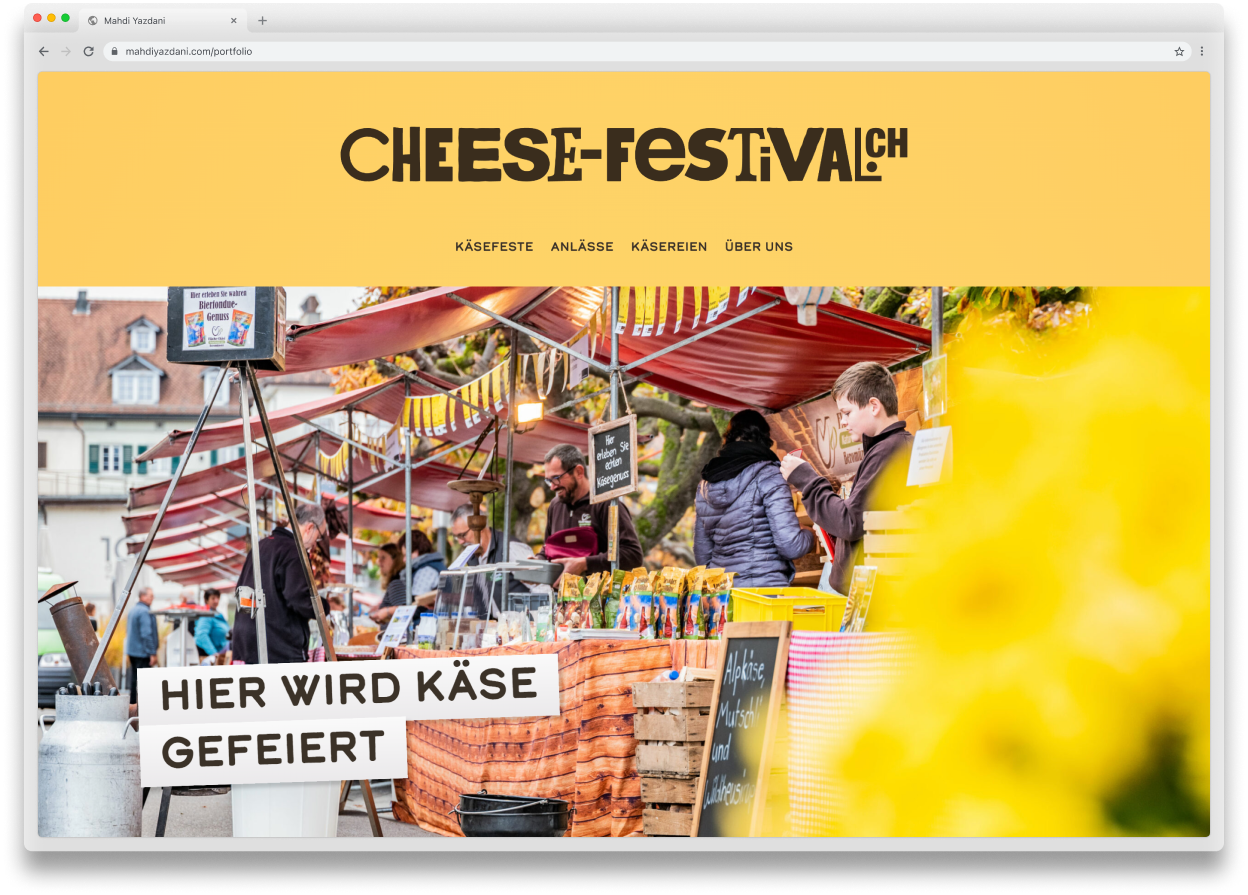 Cheese Festival website screenshot