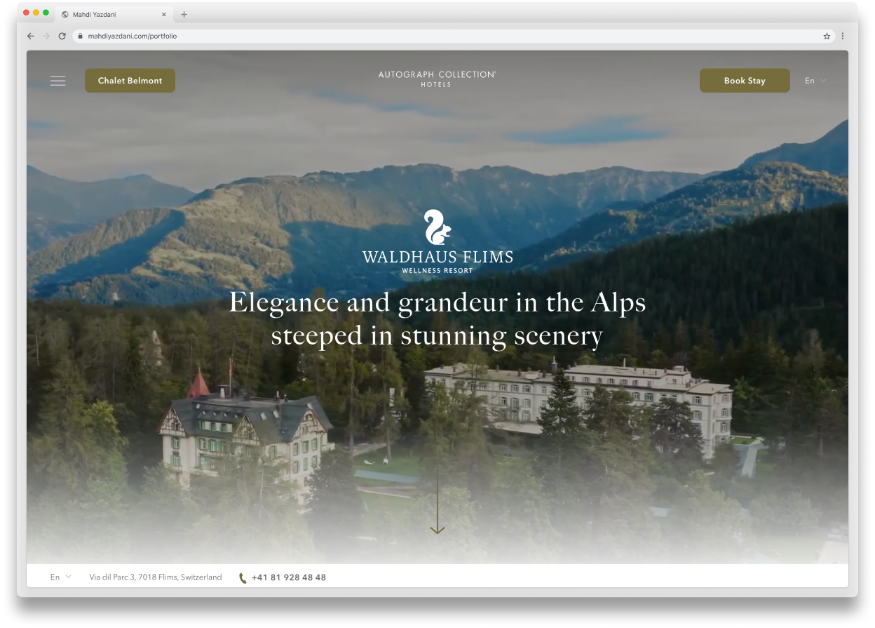 Waldhaus Flims website screenshot